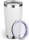 StarSpeed 20oz Tumbler Bulk with Lid, Stainless Steel Insulated Tumblers Double Wall Vacuum Insulated Travel Mug, Powder Coated Coffee Cups for Hot and Cold Drinks(White,1)