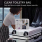 2Pcs Crystal Clear PVC Travel Toiletry Bag Kit for Women Men (2 Count)