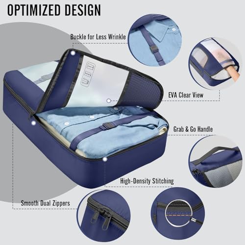 10 Set Packing Cubes for Travel Essentials (99 Count)