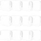 12 Pieces Clear Cosmetic Bag, PVC Waterproof Makeup Bags with Zipper, TSA Approved Toiletry Bag for Travel, Transparent Pouches Organizer Storage for Men and Women (White, Small)