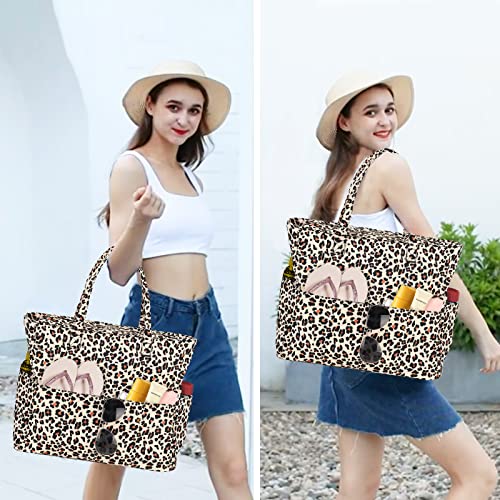 Water Resistant Beach Tote Pool Bags Women Ladies Large Gym Tote Carry On Bag With Wet Compartment for Weekender Travel