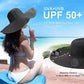 Beach Hats for Women Big Straw Wide Brim Summer Hat Floppy Foldable Roll up Cap Sun Hat UPF 50+