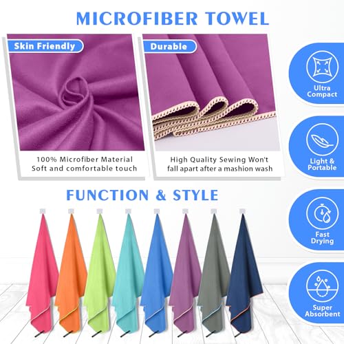 2 Pack Microfiber Camping Towels (2 Count)