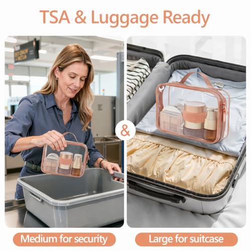 Clear Makeup Bag Travel (2 Count)
