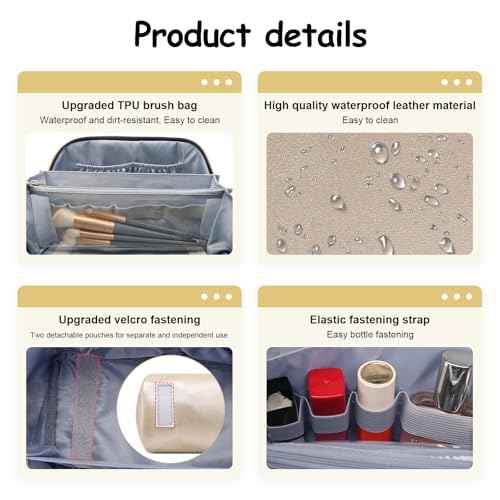 Travel Makeup Bag Organizer Cosmetic Bag (3 Count)