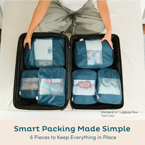 6 Pack Large Compression Packing Cubes for Travel (6 Count)