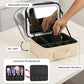 Travel Makeup Bag with Mirror & 8 Adjustable EVA Dividers