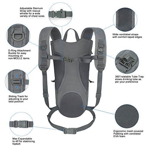 Tactical Hydration Backpack with 3L Water Bladder
