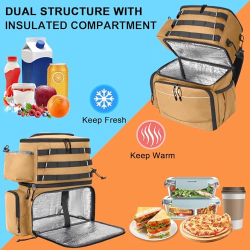 Fishing Backpack with Cooler Compartment & Rod Holders for Boys