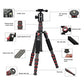 B690C Lightweight Carbon Fiber Portable Tripod Compact Travel Camera Tripod Monopod with 360 Degree Ball Head