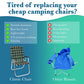 Outdoor Chairs for Camping. Made with Lightweight Aluminum Frames and UV (2 Count)