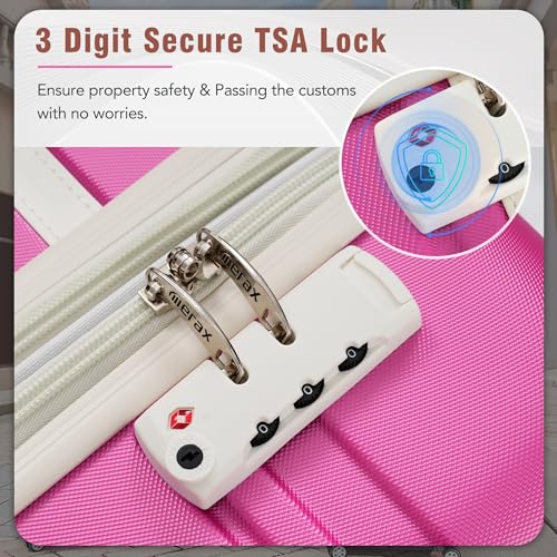 Suitcase Set 24 IN Expandable Luggage with TSA Lock Spinner Wheels (3 Count)