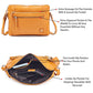 Leather Crossbody Bags for Women Small Soft Genuine Pebbled Sling Shoulder Handbag Crossover Purse with Full Adjustable Strap