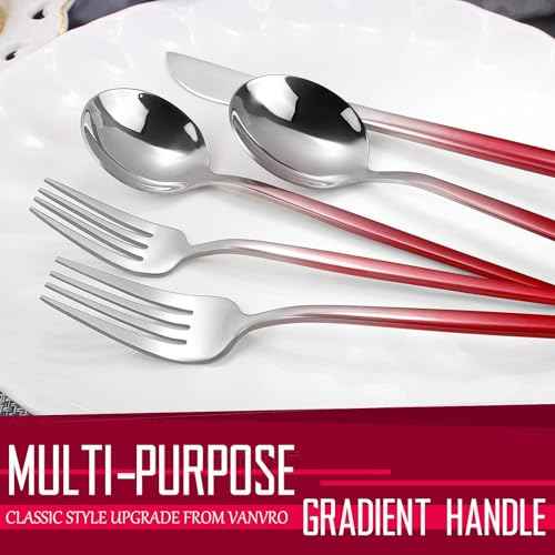 Gradient Red Silverware Set