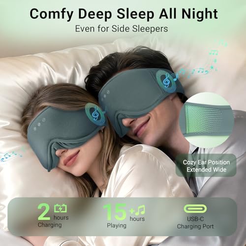 Bamboo Cotton Sleep Mask with Headphones