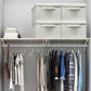 Storage Bins With Lids Closet Organizer Cabinet Box For Clothes (2 Count)