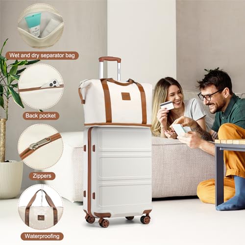 Suitcase Set 3 Piece Luggage Set Expandable with Spinner Wheels (6 Count)
