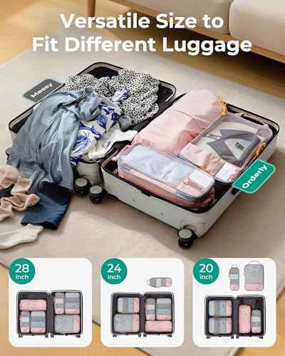 6 Set Compression Packing Cubes for Travel (6 Count)