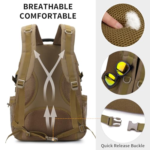 Military Tactical Backpack 40L Large Army 3 Day Assault Pack Molle Bag Backpacks WR Hunting Rucksack Assault Pack