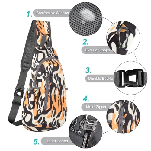 Small Sling Bag Lightweight Crossbody Bag for Easter Gifts Women Men Hiking Backpack Travel Shoulder Bag Chest Daypack for Gym Work Outdoor Sports Mix