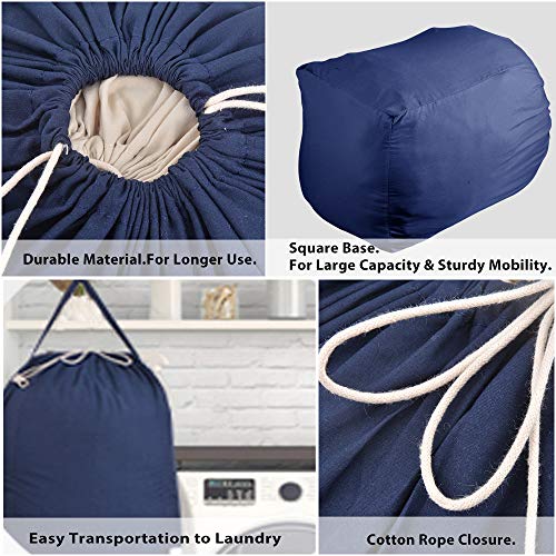 140L Washable Laundry Bags with Handles (2 Count)