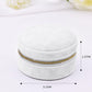 TAIMY Travel Jewelry Organizer, Small Round Velvet Travel Jewelry Case for Women Girls, Portable Mini Jewelry Travel Organizer Boxes for Rings Earrings Necklaces Bracelets(White)