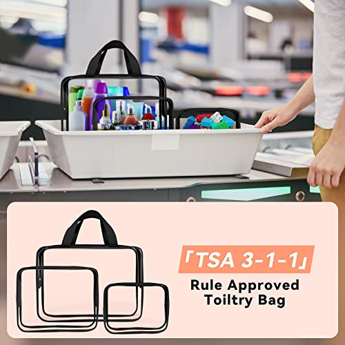 10 PCS Clear Travel Bags for Toiletries (10 Count)