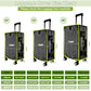 3Pcs Thicken Clear Luggage Cover (3 Count)