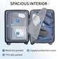 Hardside Expandable Carry On Luggage 22x14x9 Airline Approved With Front Business Pockets