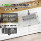 25x22 Inch Drop In Kitchen Sink