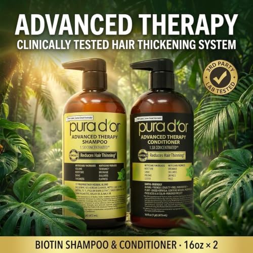 Advanced Therapy Biotin Shampoo & Conditioner Set (32 Fl Oz)