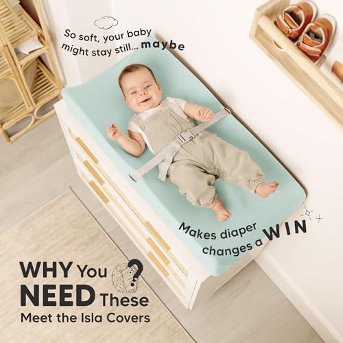 2 Pack Baby Changing Pad Cover for Girl (2 Count)
