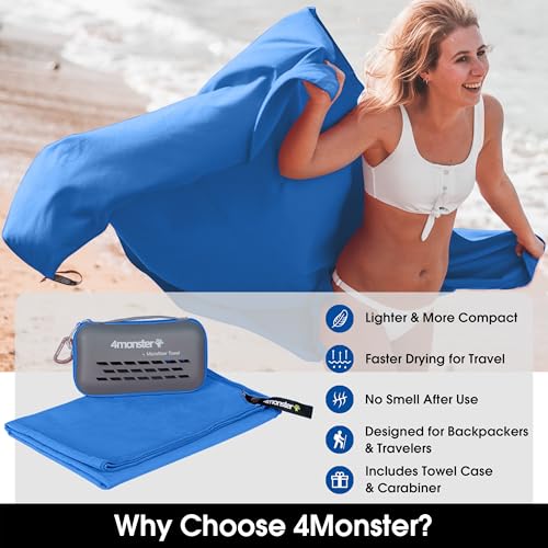 Quick Dry Travel Towel with Case & Carabiner