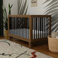 Hudson 3-in-1 Convertible Baby Crib, Natural Walnut/Black