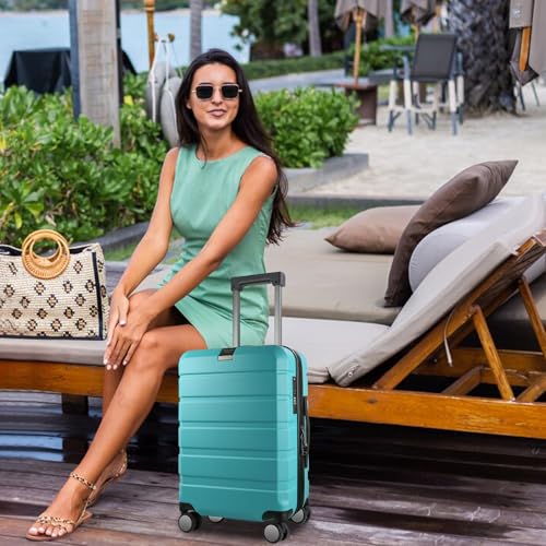 Hardside Expandable Carry On Luggage with Spinner Wheels & Built