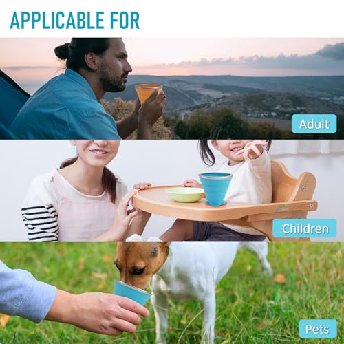 Silicone Collapsible Travel Cup (4 Count)