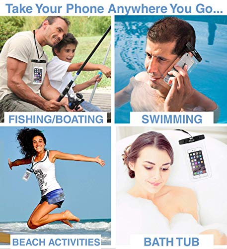 Waterproof Dry Bag and Waterproof Cell Phone Bag for Outdoor Water Sports (4 Count)