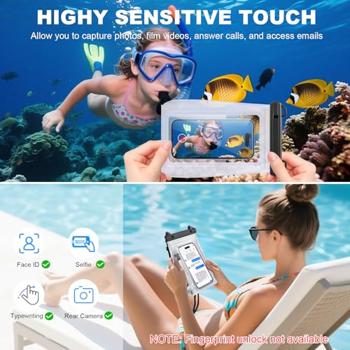2 Pack Large Waterproof Phone Pouch Floating (2 Count)