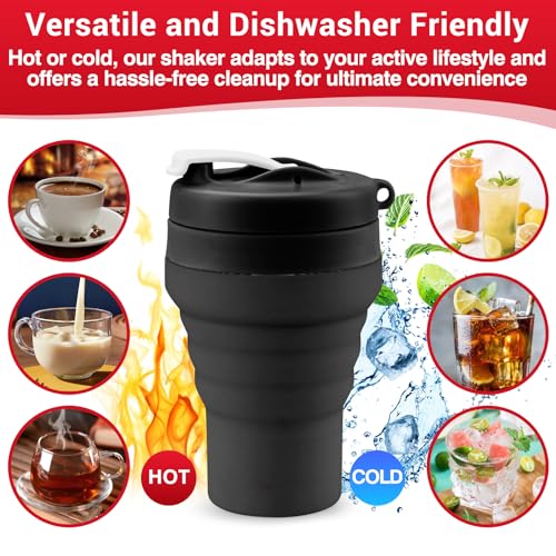 Collapsible Protein Shaker Bottle