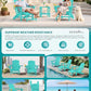 2 Pcs HDPE Folding Adjustable Adirondack Chair with Ottoman (2 Count)