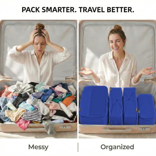 4 Piece Compression Packing Cubes for 3 (4 Count)