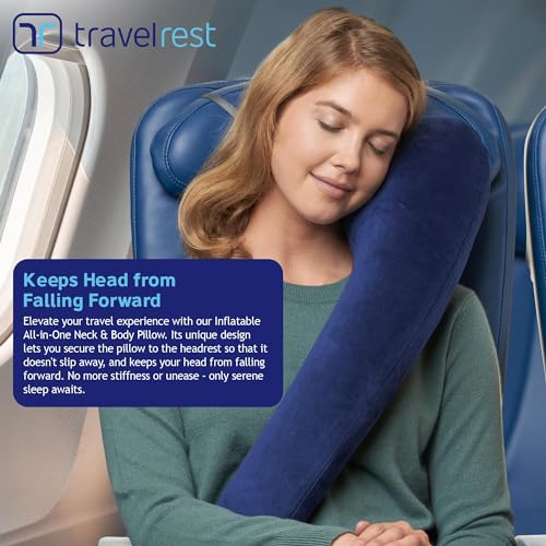 All-in-One Travel Neck Support & Body Pillow - Blue