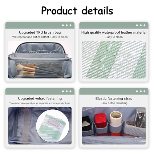 Travel Makeup Bag Organizer Cosmetic Bag (3 Count)