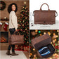 Leather Travel Bag with Shoe Pouch