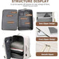 2 pcs PC Aluminum Frame Carry On Luggage Set (2 Count)