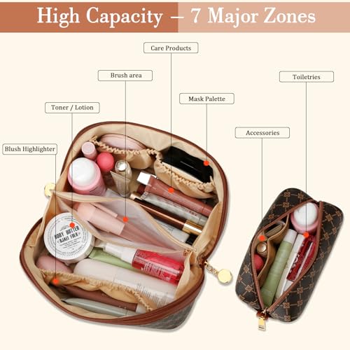 Initial Makeup Bag Personalized Gift for Women Teen Girls