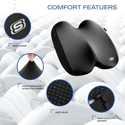 Seat Cushion Ergonomic Memory Foam Cushion for Long Sitting Hours on Office & Home Chair