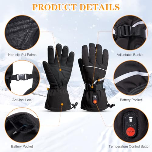 Heated Motorcycle Gloves for Men Women