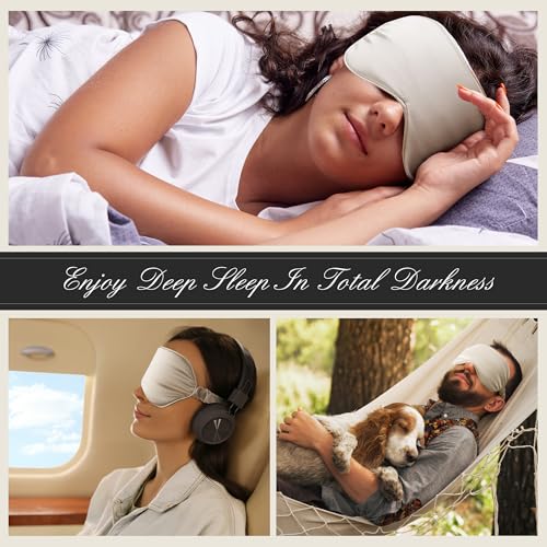 Adjustable Silk Sleep Eye Mask for Women and Men