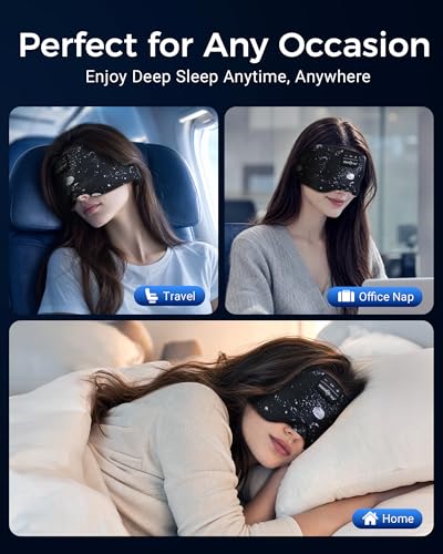 Sleep Mask Stary Bluetooth Headphones for Sleeping Side Sleeper